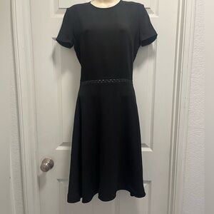 Stella McCartney Black Short Sleeve Fit & Flare Dress Size EU 40\US 6 - EUC